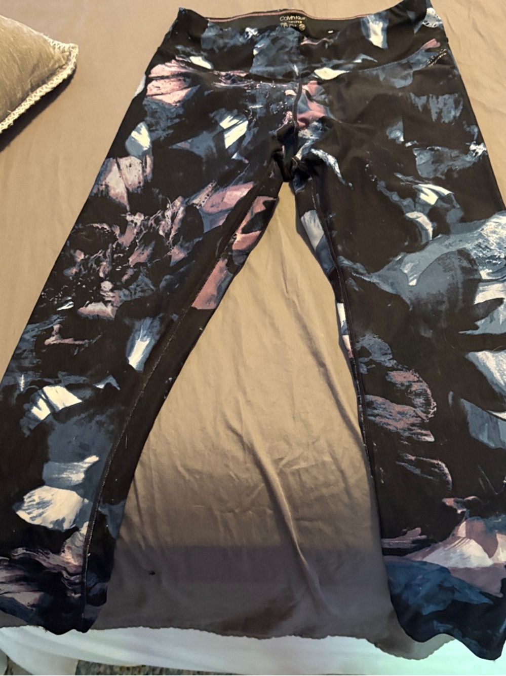 Calvin Klein Black Performance Activewear Top with Pink Trim